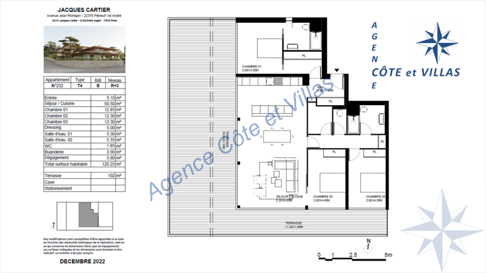 appartement 4 pièces en vente sur PLENEUF VAL ANDRE (22370)